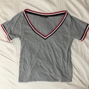 Gray Striped Lining Shirt